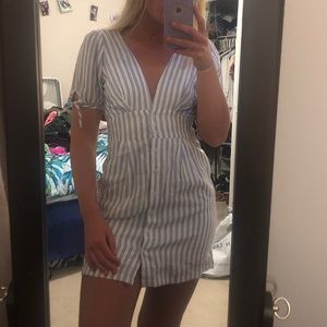 Blue and White Stripped Dress